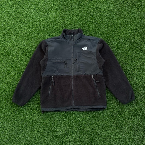 The North Face Denali Fleece Full Zip Up Jacket Black Polyester Mens Sz Medium - Picture 1 of 7